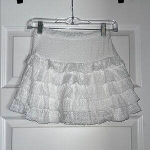 High-Waisted Ruffle Mini Skort